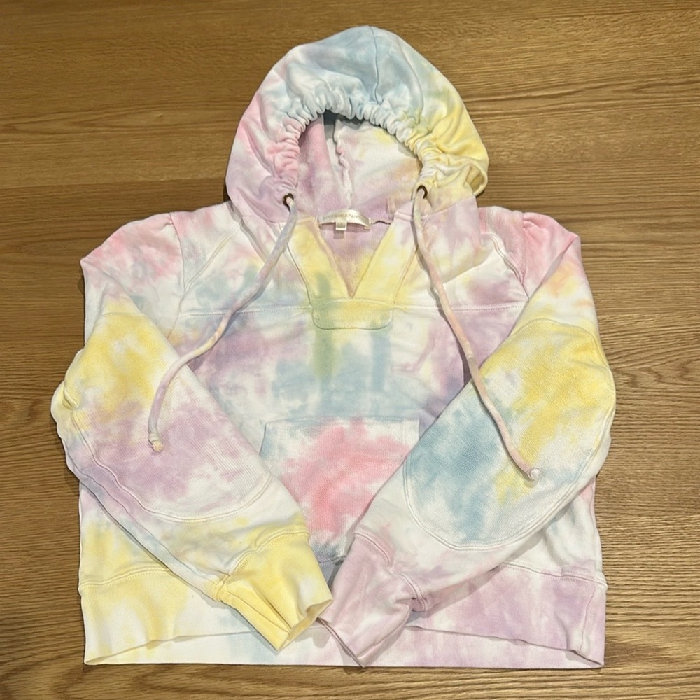 💛 Loveshack Fancy ~ UNICORN Pastel Tie Dye KIRBY Sweatshirt Hoodie 💛